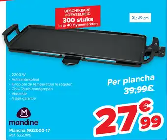 Carrefour Market Mandine Plancha MG2000-17 aanbieding