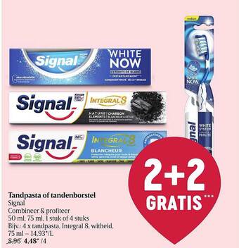 Delhaize Tandpasta of tandenborstel aanbieding