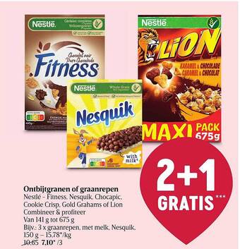 Delhaize Ontbijtgranen of graanrepen aanbieding