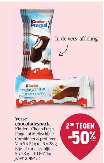 Delhaize Verse chocoladesnack aanbieding