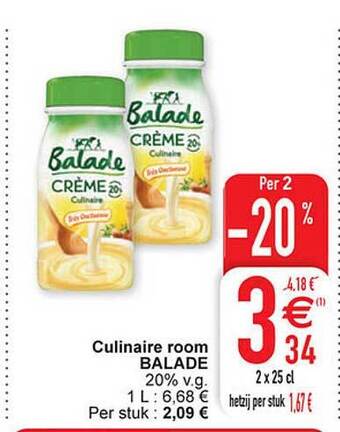 Cora Culinaire room balade aanbieding