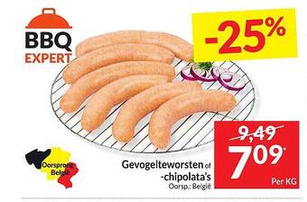 Intermarché Gevogelteworsten of chipolata's aanbieding