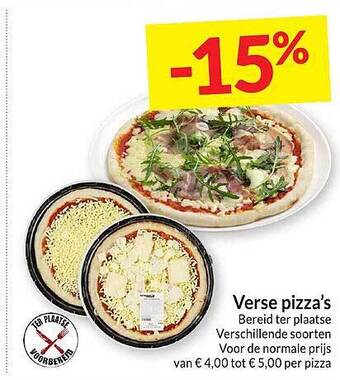 Intermarché Verse pizza's aanbieding