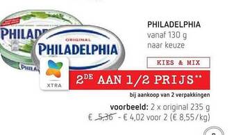 Spar Colruyt Philadelphia aanbieding