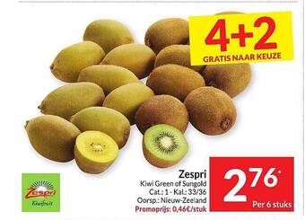 Intermarché Zespri kiwi green of sungold aanbieding