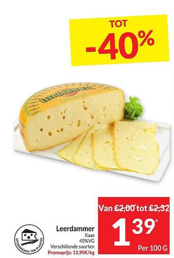 Intermarché Leerdammer kaas aanbieding