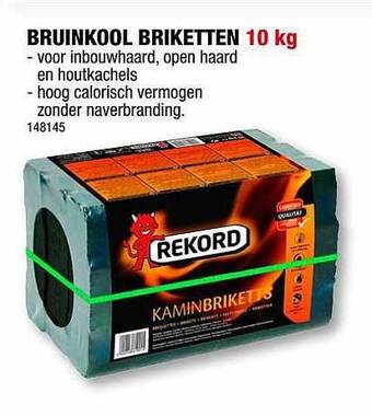 Hubo Bruinkool briketten aanbieding