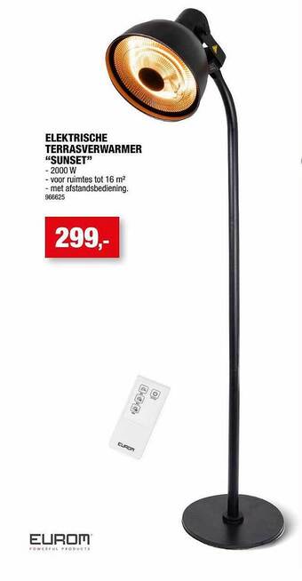 Hubo Elektrische terrasverwarmer aanbieding