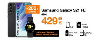 Orange Samsung galaxy s21 fe aanbieding