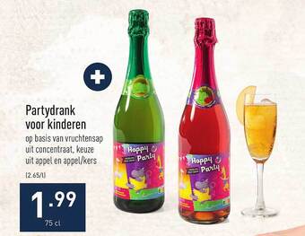 ALDI Partydrank voor kinderen aanbieding