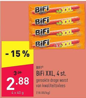 ALDI Bifi bifi xxl 4st aanbieding