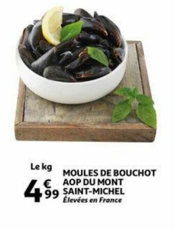 Auchan Moules De Bouchot AOP Du Mont Saint-Michel aanbieding