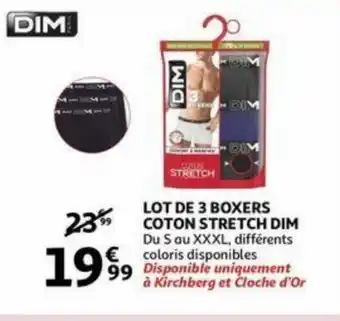 Lot de 3 Boxers Coton Stretch Dim