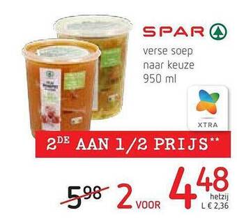 Spar Colruyt Verse soep aanbieding