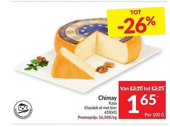 Intermarché Chimay kaas aanbieding