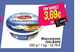 Cora Mascarpone galbani aanbieding