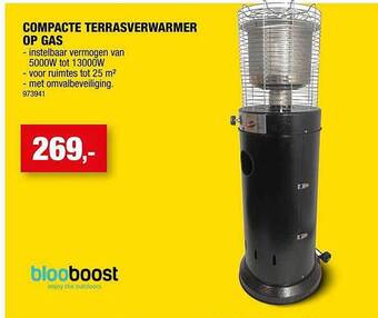 Hubo Compacte terrasverwarmer op gas aanbieding