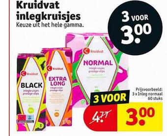 Kruidvat Kruidvat inlegkruisjes aanbieding