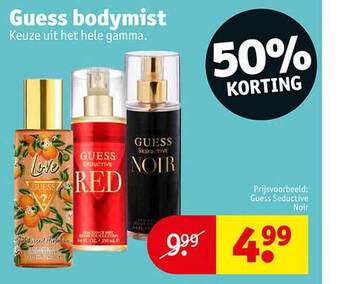 Kruidvat Guess bodymist aanbieding
