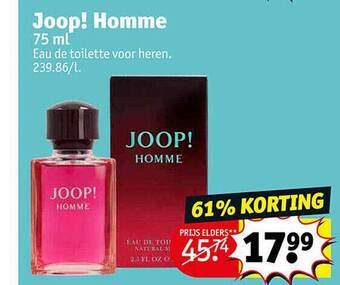 Kruidvat Joop! homme eau de toilette voor heren aanbieding
