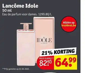 Kruidvat Lancôme idole eau de parfum voor dames aanbieding
