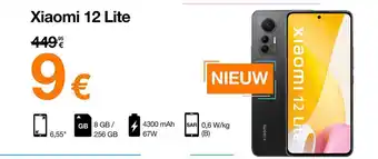 Orange Xiaomi 12 lite aanbieding