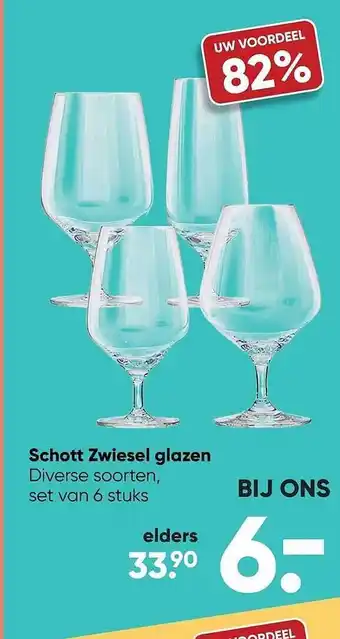 Big Bazar Schott zwiesel glazen aanbieding