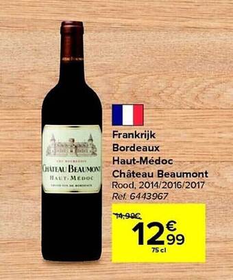 Carrefour Frankrijk bordeaux haut-médoc château beaumont aanbieding