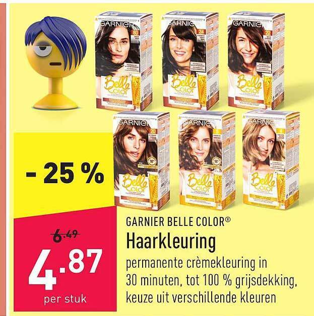 Garnier belle color haarkleuring promotie bij ALDI