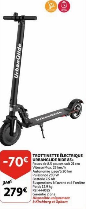 Trottinette Electrique Urbanglide Ride 85+