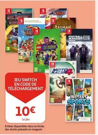 Auchan Jeu Switch En Code De Telechargement aanbieding