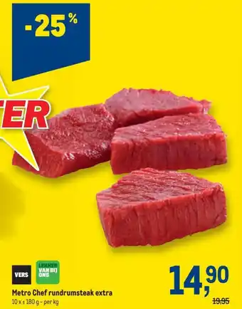 Makro Metro Chef rundrumstreak extra 10 x 180g aanbieding