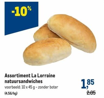 Assortiment la lorraine natuursandwiches