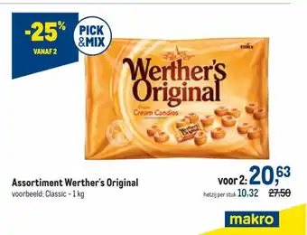 Makro Assortiment Werther's original 1KG aanbieding