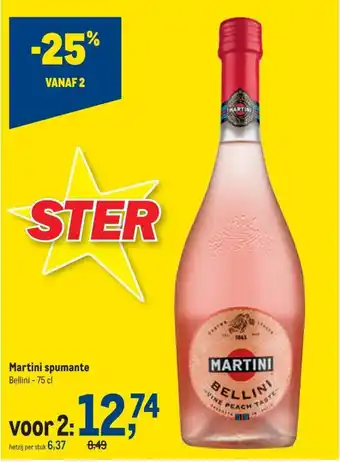 Makro Martini spumante Bellini 75CL aanbieding