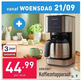 ALDI Ambiano koffiezetapparaat per stuk aanbieding