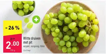 ALDI witte druiven met pit 750G aanbieding