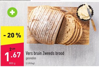 ALDI Vers bruin zweeds brood 800G aanbieding