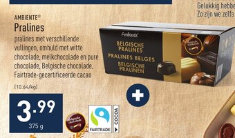 ALDI Ambiente pralines 375 G aanbieding
