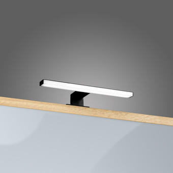Sawiday Saniclass opbouwverlichting led 30cm voor spiegel aluminium mat zwart-showroommodel aanbieding