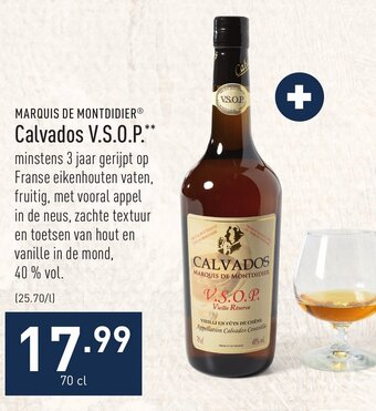 ALDI Marquis de Montdidier Calvados V.S.O.P 70CL aanbieding