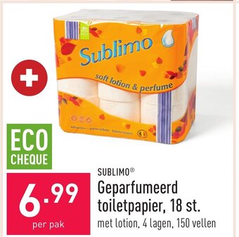 ALDI Sublimo geparfumeerd toiletpapier, 18 st. aanbieding