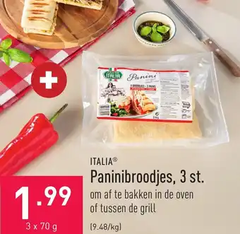 ALDI Italia Paninibroodjes, 3x70G aanbieding
