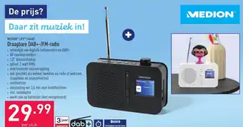 ALDI Medion draabare DAB+-/FM-radio aanbieding