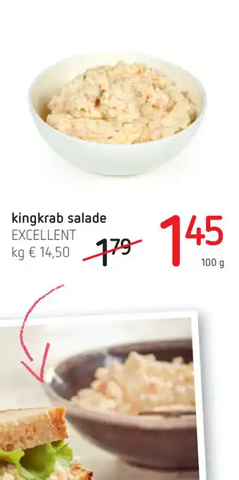 Spar Kingkrab salade aanbieding