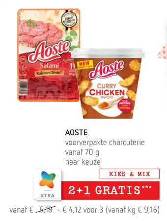 Spar Aoste voorverpakte charcuterie aanbieding