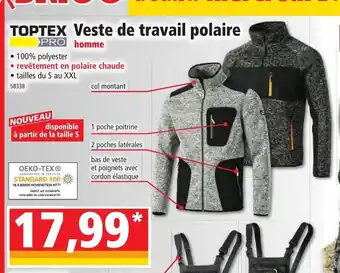 Norma Toptex veste de travail polaire aanbieding