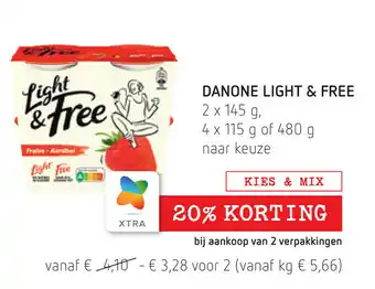 Spar Danone Light & Free aanbieding