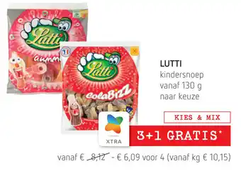 Spar Lutti kindersnoep 130g aanbieding