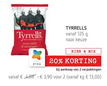 Spar Tyrrells 125g aanbieding